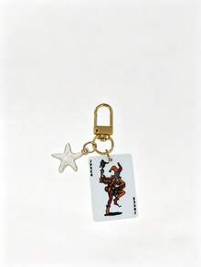 1pc Vintage King Poker Card Premium Keychain, Unique Niche Card Bag Charm, Creative Mini Couple Minimalist Gift - Multicolor - View 5