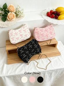 1pc Cute Niche Premium Corduroy Shoulder Bag, Fashion Forward Popular New Style Bag, Non-Adjustable Shoulder Strap, Casual Yet Fashionable, Perfect For Outings And As A Gift For Friends - Multicolor - View 2