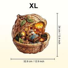 1pc Walnut Dream Wooden Asymmetrical Puzzle, Animal Shaped 2D Puzzle Toy, Suitable For Children And Adults. Educational Game, Perfect Gift For Parties, Holidays, Christmas And Birthdays. Unique And Magical Desktop Decoration And Creative Wooden Puzzle Gift - Multicolor - View 11