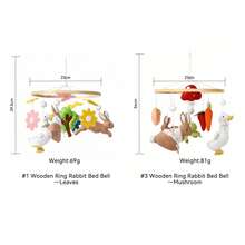 Cartoon Rabbit Forest Leaf Mushroom Bed Mobile, Fairy Tale Toy, Cute Hanging Bed Mobile For Baby, Cartoon Duck Sorting Toy, Multi-Functional Early Education Toy, Develop Baby's Concentration, Parent-Child Interactive Game, Christmas Halloween Sorting Gift - Multicolor - View 10