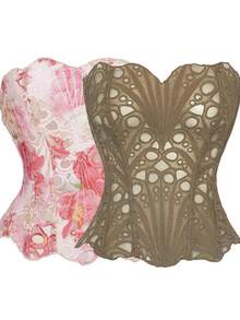 Plus Size Shapewear Tops - Black - View 2