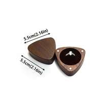 1‑Piece Personalized Triangular Single‑Slot Ring Box, Custom Unique Walnut Ring Box For Proposal, Engagement, Wedding And Anniversary - Multicolor - View 2
