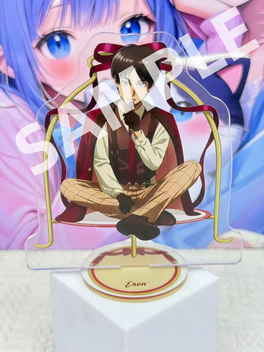 13cm Acrylic Stand, Wizard Style, Featuring Hange And Eren, Cute Character Display Stand, Manga Merchandise, Creative Gift, Craft, Office Supplies, Desk Decor, Gift For Girls - B - View 1