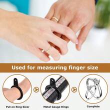 KLONKEE 1pc/2pcs/9pcs Jewelry Measuring Tools UKUS Plastic Ring Sizer Ring Measuring Stick Ring Sizer Ring Measuring Circle Includes Ring Sizing Pad, Caliper, Silver Polishing Stick, Silver Polishing Cloth Reusable Ring Measuring Ruler Jewelry Ring Measuring Tools - Ring Measuring Tool - View 10