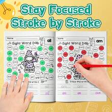 Sight Words, Fractions & Focus Practice Notebooks, Word Recognition, Vocabulary Activities, Visual Learning, Fraction Basics, Concentration Training & Educational Skill Practice Collection - Words, Math & Focus Practice Collection - View 4