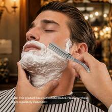 Premium Men's Shaving Razor Holder, Vintage Folding Barber Razor, Home Grooming Styling Tool - Multicolor - View 3