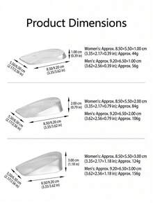 Washable Height Increase Insoles With U-Shape Invisible Half Insoles For Men And Women Soft Heightening Insole For Daily Commute Work Outing Increase Shoe Pads Slippers Heels Shoe Accessories Back To School Camping Cruise Travel Essential - Multicolor - View 9