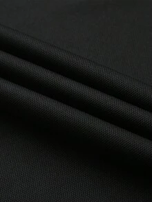 Men's Multi-Stripe Trim Collar Long Sleeve Polo Shirt, Solid Color Golf Business Casual Top - Black - View 7