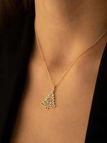 1pc Elegant Pendant Necklace Women's Christmas Party Accessory Gift - 1# - View 3
