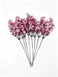 MEHELANY 8/6/4/2/1pc 深粉色人造呼吸花滿天星絲綢花束 仿真滿天星花束 適用於婚禮新娘派對家居DIY花藝布置裝飾 春夏派對裝飾、戶外花園、室內壁爐、門廊裝飾、婚禮、派對DIY花飾、禮物、母親節/DIY花環/婚禮背景裝飾 - 粉色 - 查看 11