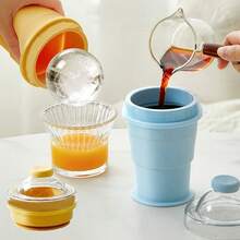 Botol Minum Multifungsi 400ML 2-in-1: Gelas Bola Es Silikon Lipat, Baki Es Batu, Gelas Pembuat Es, Botol Air Musim Panas - MultiWarna - View 1