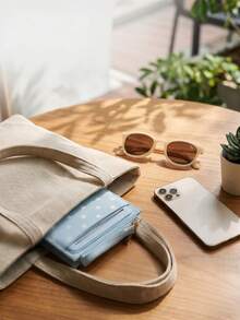 Dompet Koin Mini Polkadot, Dompet Kecil PU Modis, Tempat Kartu, Tas Penyimpanan Kartu Identitas, Organizer Polkadot Ultra Tipis Multi-Lapisan yang Dapat Dilepas - MultiWarna - View 9