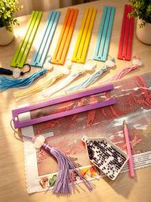 1pc Diamond Painting Positioning Ruler, Tassel Bookmark, Diamond Canvas Storage, Fixed Release Paper, Essential DIY Tools For Diamond Painting, Perfect Gift For Family And Friends On Holidays - Sets - View 8