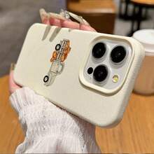 1pc TPU Pumpkin Carriage Halloween Pattern Phone Case Compatible With Iphone 17 Pro Max/17/16 Pro Max/15/13/12/11/ S20 FE/A15/S24/A55/ Note 11/Note 12/Note 13 Pro Full Coverage Anti-Drop Soft Shell Phone Protective Cover - White - View 3