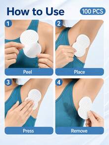 100pcs/Pack Sports Sweat-Absorbing Pads, Ultra-Thin Breathable Invisible Underarm Sweat Pads, Disposable Unisex Underarm Sweat Pads, Comfortable Odorless, Effectively Prevent Underarm Sweat, Sweat-Absorbing Pads (5.1 * 3.5 Inches) - Picture Color - View 7