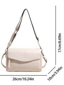 Retro Korean Style Women's Shoulder Bag Casual Versatile Crossbody Bag Spring 2026 Fashion PU Leather Bags - White - View 4