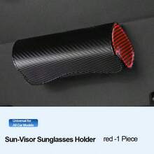 1pc Car Multi-Function Glasses Holder, Universal Car Sun Visor Glasses Case, Portable Glasses Clip, Fashion Glasses Storage Rack, Black/Silver/Red/Blue Multiple Colors Available - A - View 16