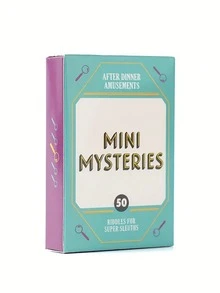 Exquisite Sturdy Paper Mini Mysteries Riddle Card Game Set, Brain‑Teasing Detective Deduction Puzzle Game For Adults Teens Family Game Night Friends Gathering Holiday Travel Entertainment - Multicolor - View 1