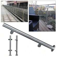 Railing Corner Post For Balcony Guardrails Attic Guardrails 1PCS Stainless Steel Railing Corner Post - Silver - View 7