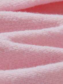1pc Cute Casual Long Sleeve Color Block Pattern Pullover Sweater For Baby Girls, Spring/Autumn - Pink - View 9