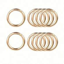 10pcs Spring O-Ring Snap Hooks - Round Metal Buckles, Suitable For DIY Crafts, Keychains, Wallets - Zinc Alloy Key Ring Clips, Can Be Used For Handbags, Dog Collars, Lanyards, School Car Accessories, Cute Gothic Y2K Christmas Gifts - Multicolor - View 5