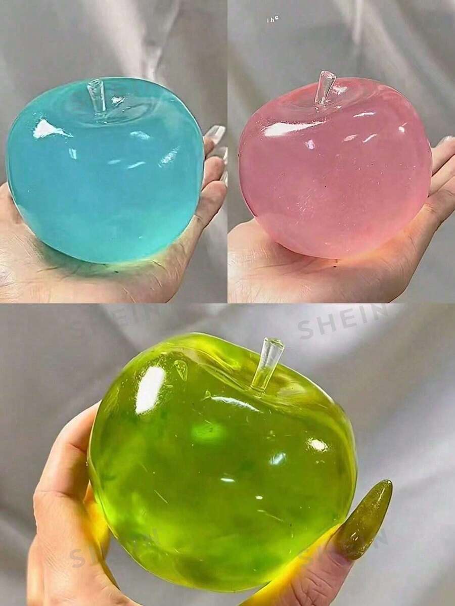This Squishy Crystal Apple Features Soft Hues, A Super-Thin Skin, And A Smooth, Soft Texture. It Can Be Used As A Squeeze Stress Relief Ball Or A Tactile Sensory Toy, Perfect For An Office Desk And An Excellent Stress-Relief Office Gift
