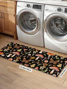 1/2pcs Diatomaceous Earth Bath Mat, Vintage Mushroom Pattern, Super Absorbent, Non-Slip, Perfect For Bathroom, Kitchen And Dining Room, Quick Dry, Ideal Home Decor And Bathroom Mat Gift, Holiday Gift! - Multicolor - View 14