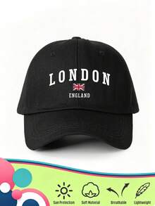 1款中性復古棒球帽，印有「LONDON ENGLAND」字樣與英國國旗圖案，柔軟可調節貼合，適合作為英國旅遊紀念品與禮物 - LONDON - 查看 12