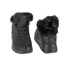 Skechers Uno Lite - Comfurt Collar 310396L-BBK för flicka, svarta vinterstövlar - Svart - Visa 5