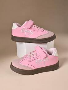 New Style Sports Shoes For Boys, Hook-And-Loop Comfortable Flat Shoes For Girls, Training Shoes - Hot Pink - View 1