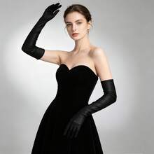 Multi-Color Long Elastic Evening Gloves For Women, Vintage Party, Gala, Ball, Photography, Decorative Arm Sleeves, Performance, Sun Protection Arm Covers, Gift - Multicolor - View 3
