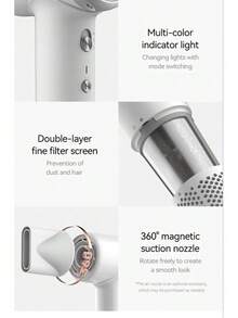Deerma 高速吹風機 X Soft Air 4 億負離子護髮，120,000 RPM 高速噴射系統，3D 強力快乾不傷髮，超輕量吹風機，送給家人與朋友的完美禮物 - 查看 10