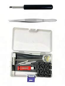 Watch Repair Tools: Watch Band Link Pins, Adjustable Remover, All-Metal Watch Band Link Remover, Three-Prong Repair Tool, DIY - Red - View 12