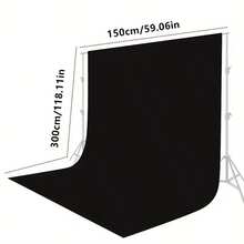 Chrisley Black Light-Absorbing Flocked Photography Backdrop, New Year Black Screen Photo Prop, Non-Reflective Flocked Fabric, Suitable For Photography And Live Streaming, Sacred Girl Theme, Black Flocked Fabric Optional - View 8