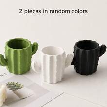 Cactus Pen Holder, Cute 3D Cactus Shaped Desktop Storage Box, Creative Large Capacity Pencil Cup, Decorative Desktop Container, Suitable For Pens, Pencils And Makeup Brushes, Office And School Supplies Gift - One Size Fits All - View 10