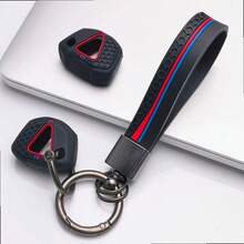 Key Cover For Kawasaki 250 300 400 650 ZX 6R 10R With Keychain Anti-Scratch Shockproof Soft Grip Button Friendly New - black - View 3