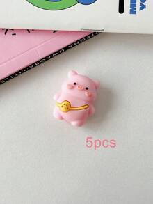 Cute Pig Data Cable Protector | Phone Data Cable Protection Accessory | Compatible With Apple 20W Fast Charging Cable | Soft Anti-Breakage Design | Charger Protector, Combining Fun And Practicality - Pink - View 6