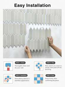2D 3D Tile Stickers, 2D Extended Hexagon Self-Adhesive Wall Tiles, Matte, Waterproof And Mold-Resistant, Thickened Design, 30 X 30cm, Suitable For Kitchen Backsplash, RV, Rental Wall Decor, Bedroom Decor, Pink Room Decor - Pointed Irregular Shape - View 3