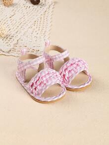Summer Infant Girl Sandals Soft Sole Walking Shoes 0-6-9 Months Minimalist Premium Style - Pink - View 3