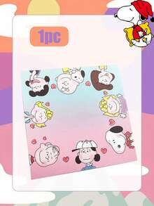 Snoopy Mixed-Style Cartoon Printed Notepad, Cute Border Design Of Notepaper, Daily Office And School-Related Record-Keeping Supplies - Multicolor - View 12