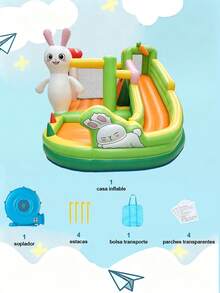 Kids Inflatable Bouncers - Green - View 5