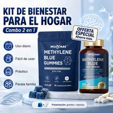 Combo Azul de Metileno MVPCARE | Cápsulas 13 en 1 y Gominolas USP, Apoyo Cerebral, Energía y Claridad Mental - Paquete combinado de dos productos - Ver 11