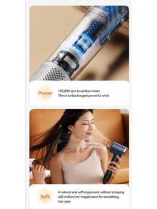 Deerma 高速吹風機 X Soft Air 4 億負離子護髮，120,000 RPM 高速噴射系統，3D 強力快乾不傷髮，超輕量吹風機，送給家人與朋友的完美禮物 - 查看 5