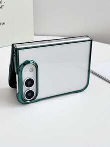 奢華電鍍透明半透手機殼,適用於 iPhone 18 Duo Ultra Fold 保護後蓋 - 綠色 - 查看 3