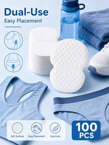 100pcs/Pack Sports Sweat-Absorbing Pads, Ultra-Thin Breathable Invisible Underarm Sweat Pads, Disposable Unisex Underarm Sweat Pads, Comfortable Odorless, Effectively Prevent Underarm Sweat, Sweat-Absorbing Pads (5.1 * 3.5 Inches) - Picture Color - View 5