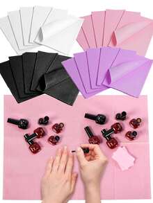 3-Layer Waterproof Disposable Nail Table Mat, Pink Blue Foldable Cleaning Pad, Nail Napkin Tablecloth, Beauty Tattoo Dental Multi-Use Waterproof Cleaning Cloth - Multicolor - View 7
