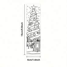 32pcs Christmas Theme Cartoon Labels, Minimalist Line Art Design, Unique & Exquisite Decorative Page Markers - Perfect Gift Choice For Students, Educators And Book Lovers, Ideal As Reading Incentive, DIY Handmade Decorative Gift - Multicolor - View 5