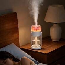 280ml New Eternal Flower Oscillating Humidifier Atmosphere Light, Home USB Plug-In Atmosphere Light, Car-Mounted, Indoor Air Humidifier Light - USB Version - View 9