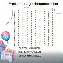 Fairy Curtain Light. USB Eight-Mode Night Light. Perfect For Parties, Room And Bedroom Decor, Fall Decor, And Sparkly Bedroom Decorations. Also Suitable For Halloween And Christmas Party Decorations. - USB Curtain Lights - View 4