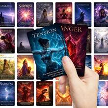 36Pcs Emotion Oracle Cards, Feelings Guidance Prompt Cards With Printed Meanings For Self‑Reflection Mindfulness Emotional Healing And Inner Self Growth Practice - Sets - View 2
